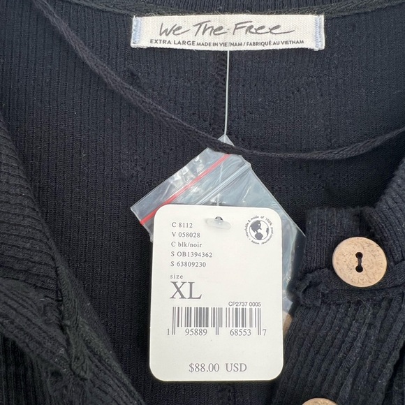 Black Free People Long Sleeve Dress - Picture 4 of 5